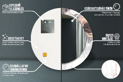 Espelho decorativo redondo Fluido abstrato