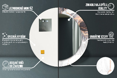 Espelho decorativo redondo Fluido abstrato