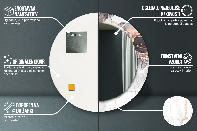 Espelho decorativo redondo Fluido abstrato