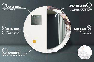 Espelho decorativo redondo Fluido abstrato