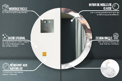 Espelho decorativo redondo Fluido abstrato