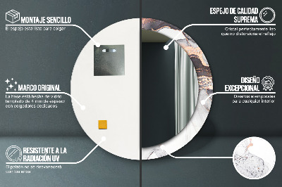 Espelho decorativo redondo Fluido abstrato