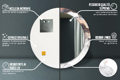 Espelho decorativo redondo Fluido abstrato