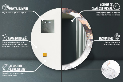 Espelho decorativo redondo Fluido abstrato