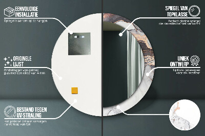 Espelho decorativo redondo Fluido abstrato