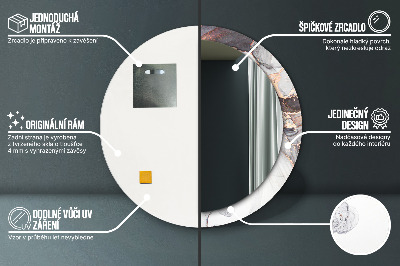 Espelho decorativo redondo Fluido abstrato