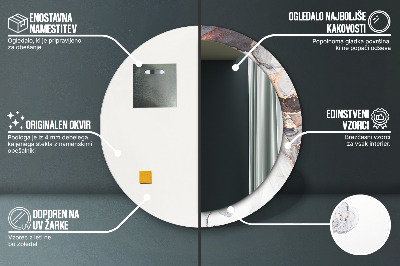 Espelho decorativo redondo Fluido abstrato