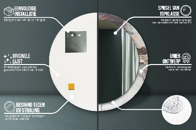 Espelho decorativo redondo Fluido abstrato