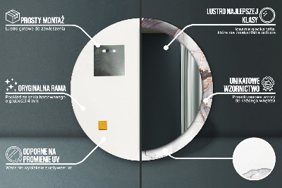 Espelho decorativo redondo Fluido abstrato