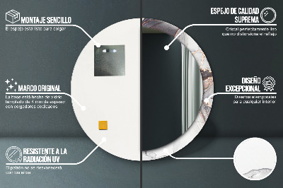 Espelho decorativo redondo Fluido abstrato