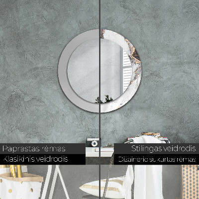 Espelho decorativo redondo Fluido abstrato