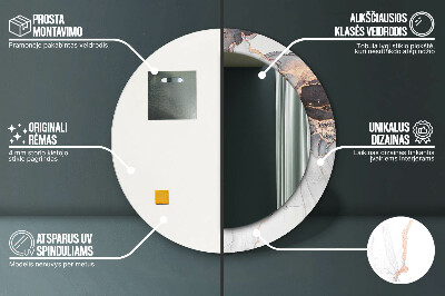 Espelho decorativo redondo Fluido abstrato