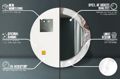 Espelho decorativo redondo Fluido abstrato