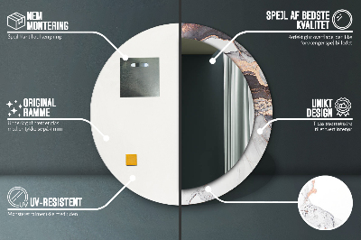 Espelho decorativo redondo Fluido abstrato