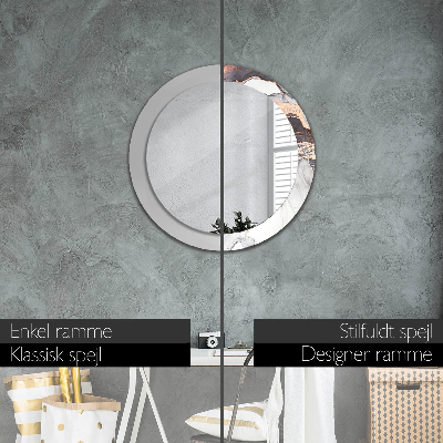 Espelho decorativo redondo Fluido abstrato