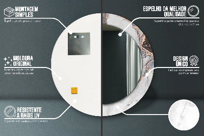 Espelho decorativo redondo Fluido abstrato