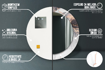 Espelho decorativo redondo Fluido abstrato