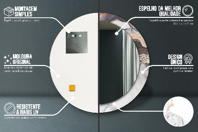 Espelho decorativo redondo Fluido abstrato