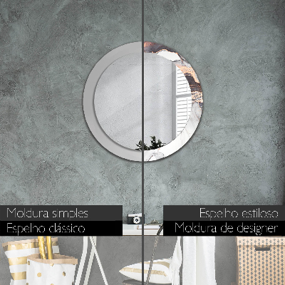 Espelho decorativo redondo Fluido abstrato
