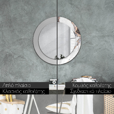 Espelho decorativo redondo Fluido abstrato