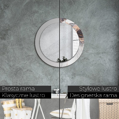 Espelho decorativo redondo Fluido abstrato