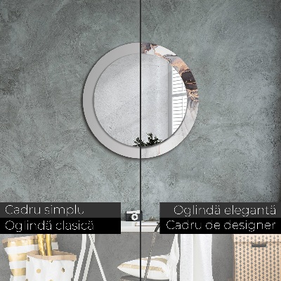 Espelho decorativo redondo Fluido abstrato