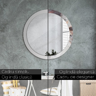 Espelho decorativo redondo Fluido abstrato