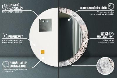 Espelho decorativo redondo Animais abstratos