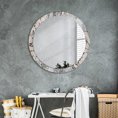 Espelho decorativo redondo Animais abstratos