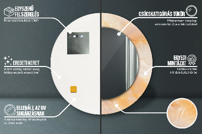 Espelho redondo decorativo Mármore ônix