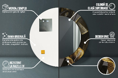 Espelho decorativo redondo Flores de hibisco