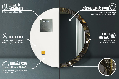 Espelho decorativo redondo Flores de hibisco