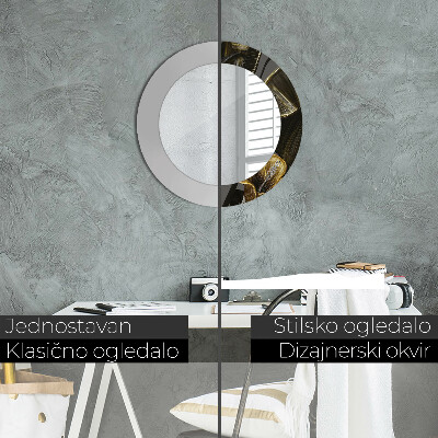 Espelho decorativo redondo Flores de hibisco