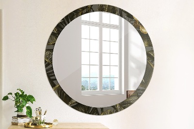 Espelho decorativo redondo Flores de hibisco