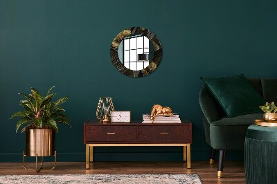 Espelho decorativo redondo Flores de hibisco