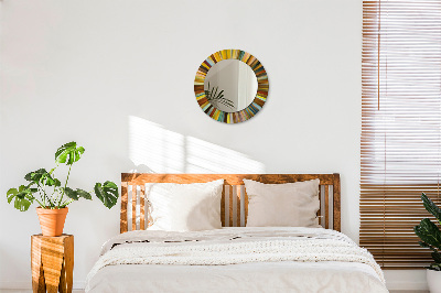 Espelho redondo decorativo Padrão radial abstrato