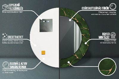 Espelho decorativo redondo Folha abstrata