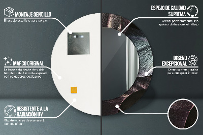 Espelho redondo decorativo Folhas tropicais escuras