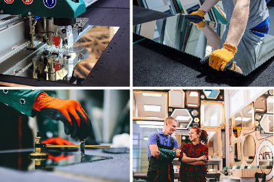 Espelho redondo com led