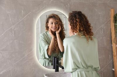 Espelho oval com iluminação LED