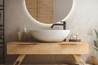 Espelho meia lua com iluminação LED