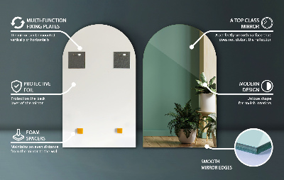 Espelho semi oval decorativos