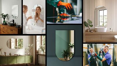 Espelho semi oval decorativos