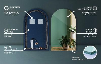 Espelho em arco com iluminação LED