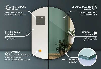 Espelho meia lua design moderno