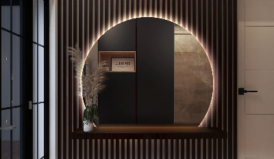 Espelho com corte reto com LED