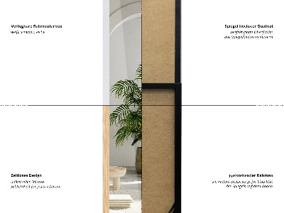 Espelho de pé com moldura branca 36x156 cm