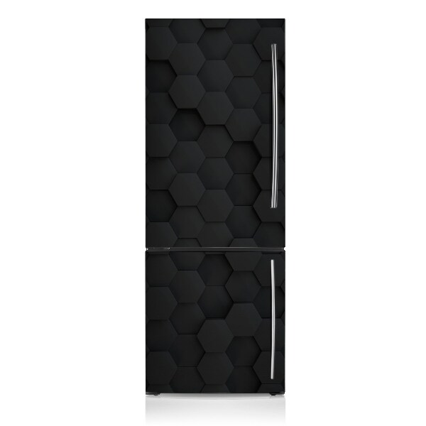 Painel magnético para frigorífico Padrão hexagonal preto