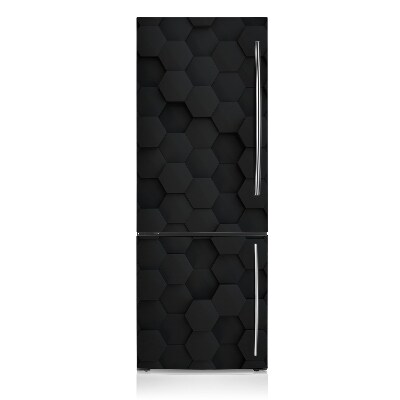 Painel magnético para frigorífico Padrão hexagonal preto