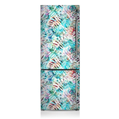 Painel magnético para frigorífico Motivo vintage de folhas coloridas